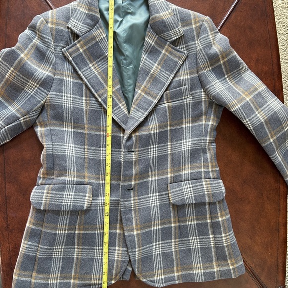 Beautiful men’s plaid wool blazer - Picture 2 of 3